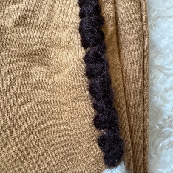 JW Anderson Wide Leg Contrast Stitch Track Pant French Terry in tobacco Sz Small - Picture 11 of 16